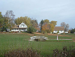Yellow building with deck once was the addition to the main barn - 2008.